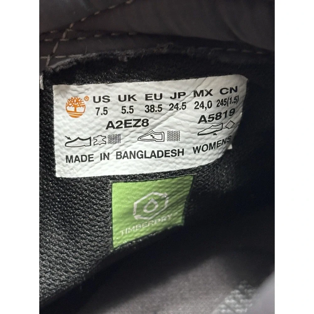 Timberland Courmayeur Valley Waterproof‎ Boots Women's 7.5 Black A2EZ8
